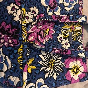 Vera Bradley Blue and Pink Floral Quilted Bag